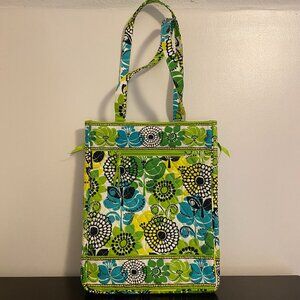 Vera Bradley Lime's Up Quilted Floral Laptop Travel Tote